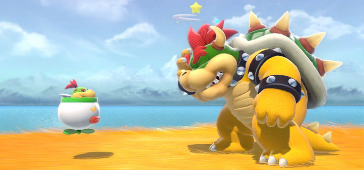 Bowser and Bowser Jr. Screenshot from Bowser's Fury