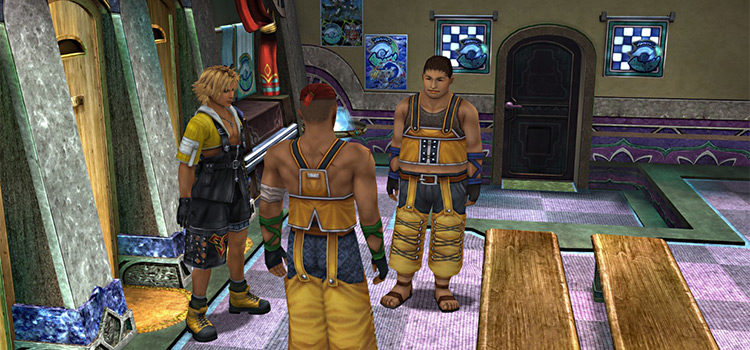 Botta in the Besaid Aurochs Locker Room in FFX HD