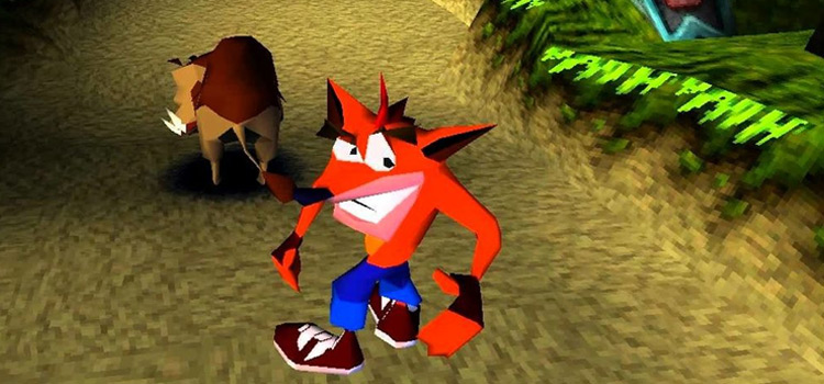 Crash Bandicoot looking funny at camera