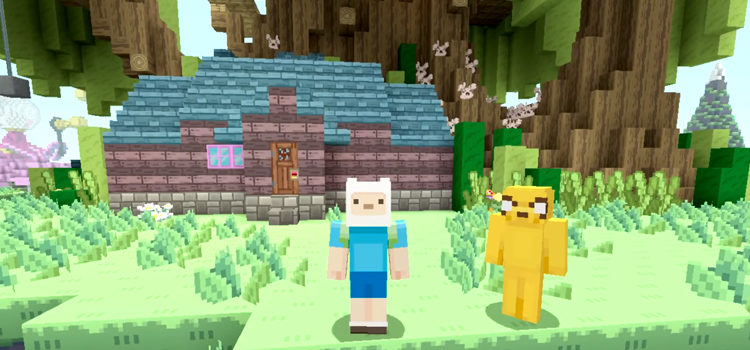 Finn & Jake closeup skins (Minecraft)