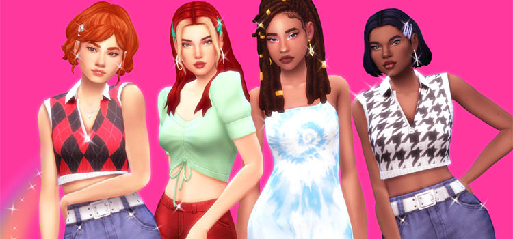 Glitter 1990s CC Set for TS4