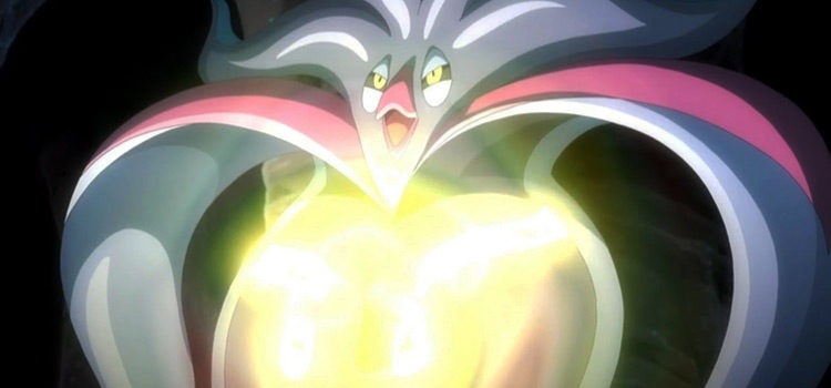 Malamar glowing in Pokémon anime