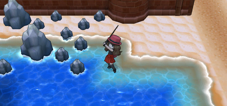 Using the Old Rod in Pokémon X