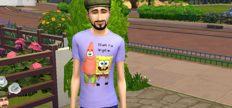 SpongeBob & Patrick purple t-shirt (Nickelodeon) for TS4