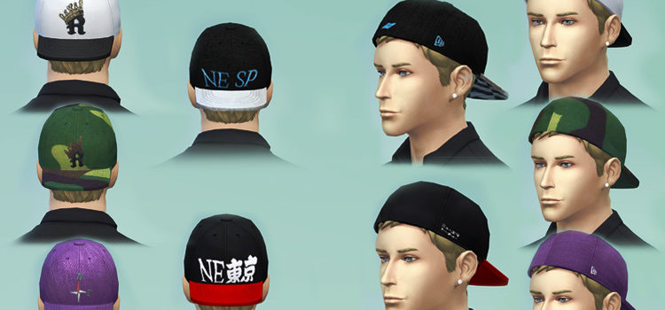 Backwards Baseball Hat CC for Men (TS4)