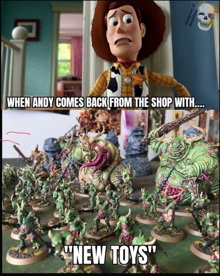 New Toys Warhammer joke, Toy Story crossover