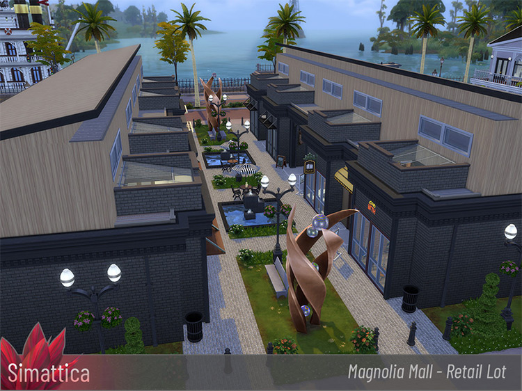 Magnolia Shopping Mall / Sims 4 Lot