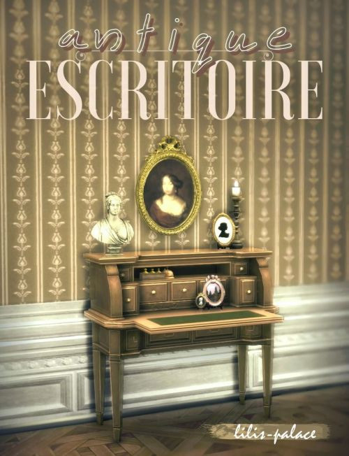 Antique Escritoire / Sims 4 CC