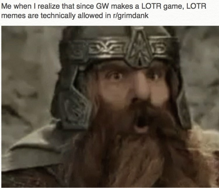 GW makes LOTR memes joke