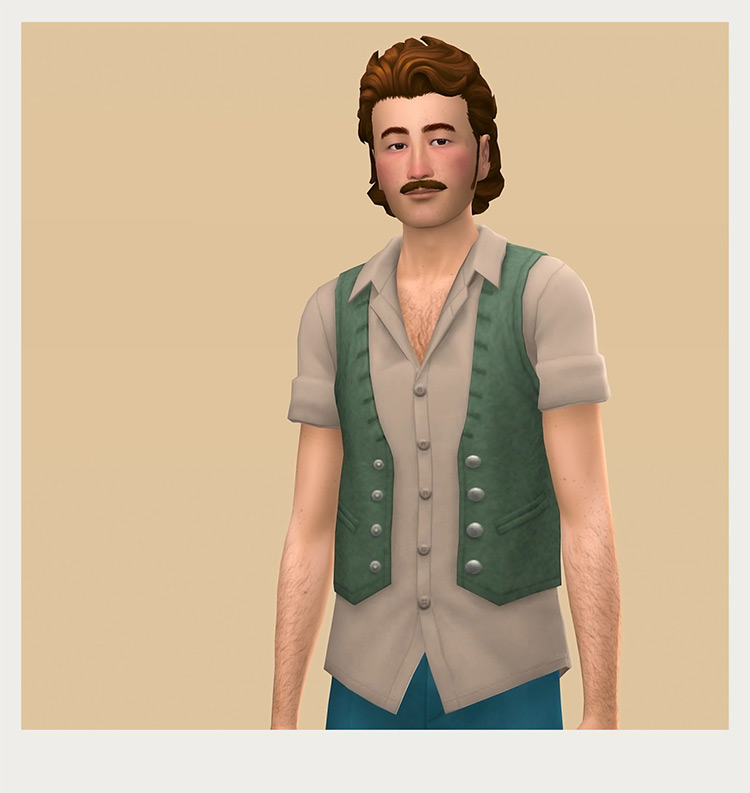 Paranormal Shirt & Vest Edit/Recolor / Sims 4 CC