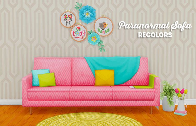 Paranormal Sofa Recolors / Sims 4 CC