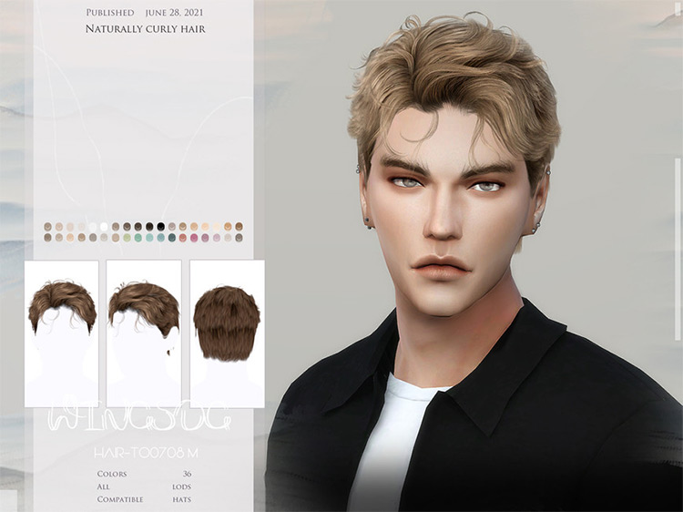 TO0708 – Naturally Curly Hair / Sims 4 CC