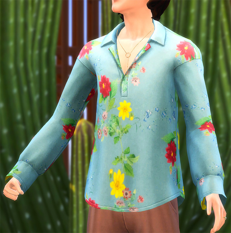 Paranormal Long Open Shirt Recolors / Sims 4 CC