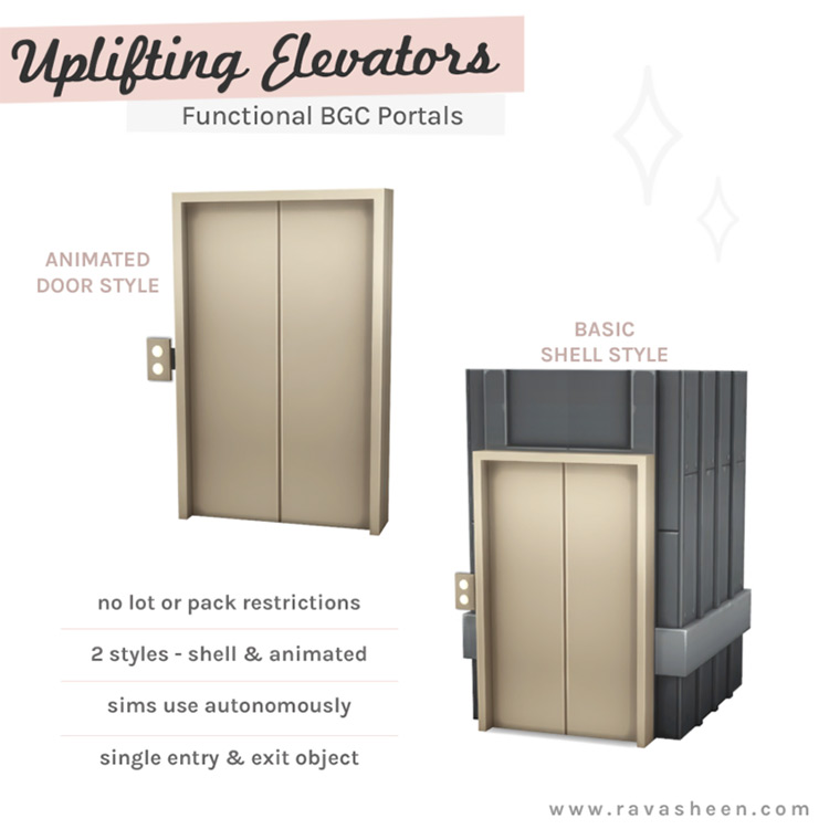 Uplifting Elevators / Sims 4 CC