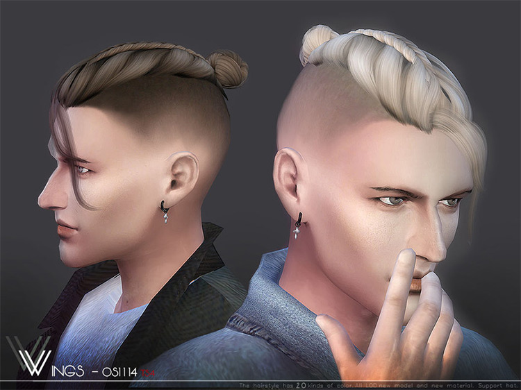 WINGS-OS1114 Alpha Hair / Sims 4 CC