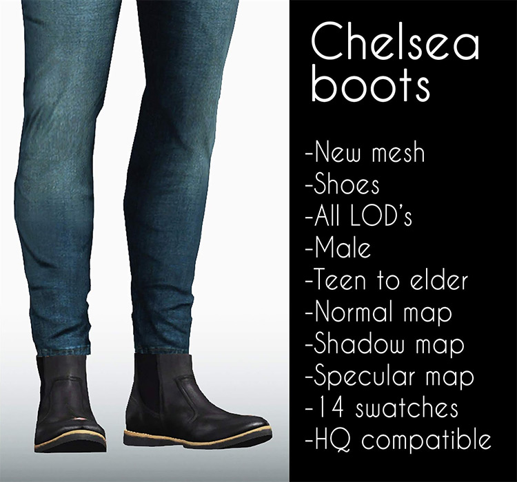 Chelsea Boots / Sims 4 CC